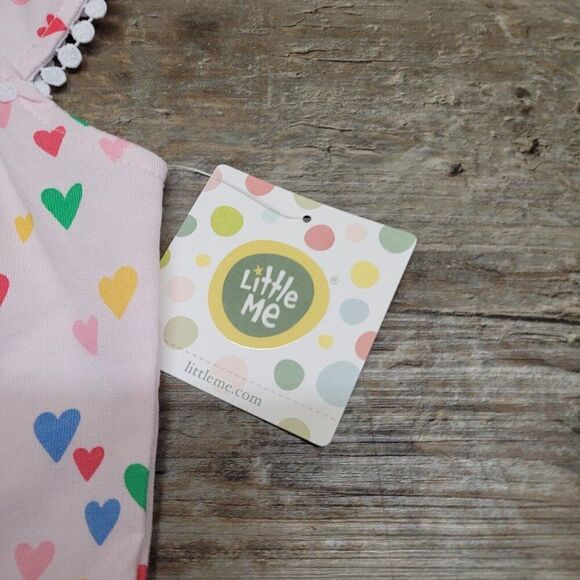 Little Me Dillard's Heart Print Girls 3 Months Jumpsuit & Headband, 2 Piece Set - Picture 15 of 16